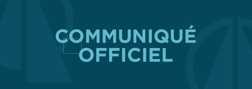 Communiqué officiel AQEI